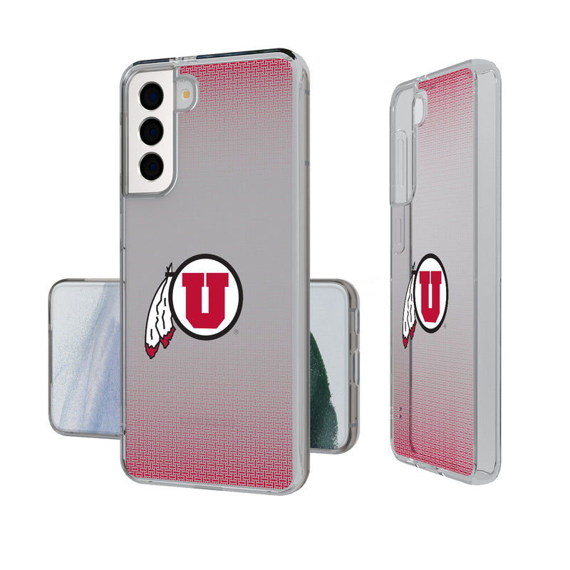 University of Utah Utes Linen Galaxy Clear Phone Case