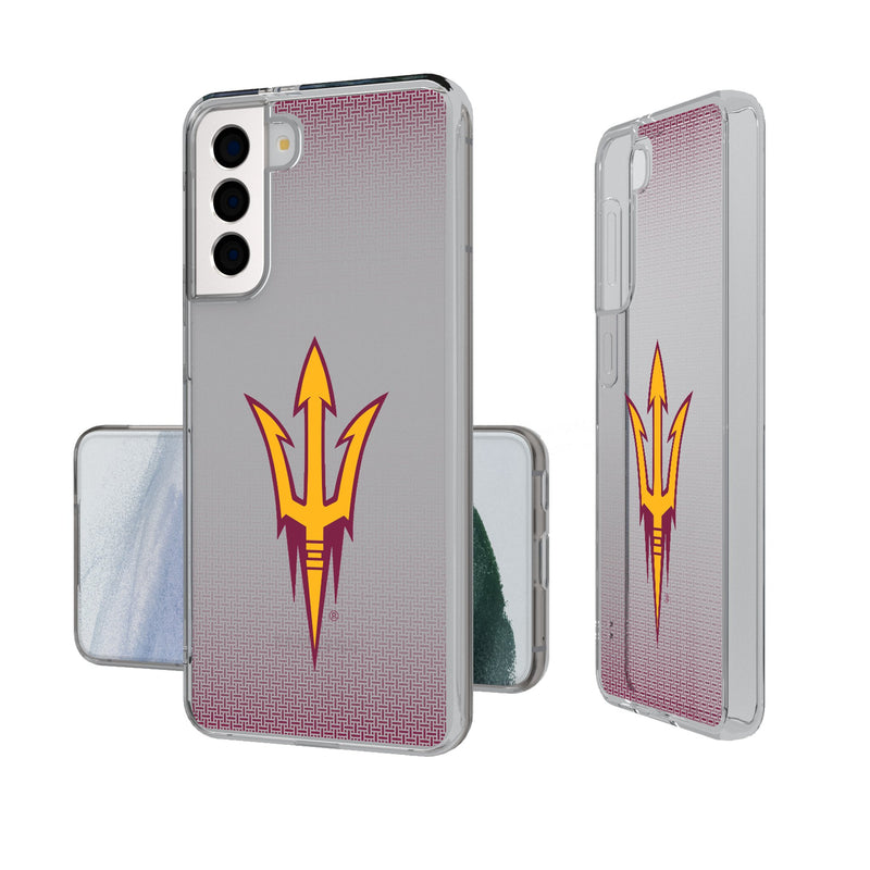 Arizona State University Sun Devils Linen Galaxy Clear Phone Case