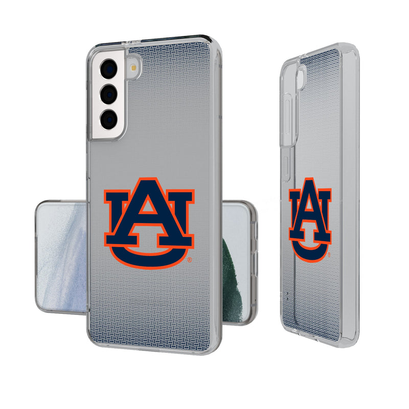 University of Auburn Tigers Linen Galaxy Clear Phone Case