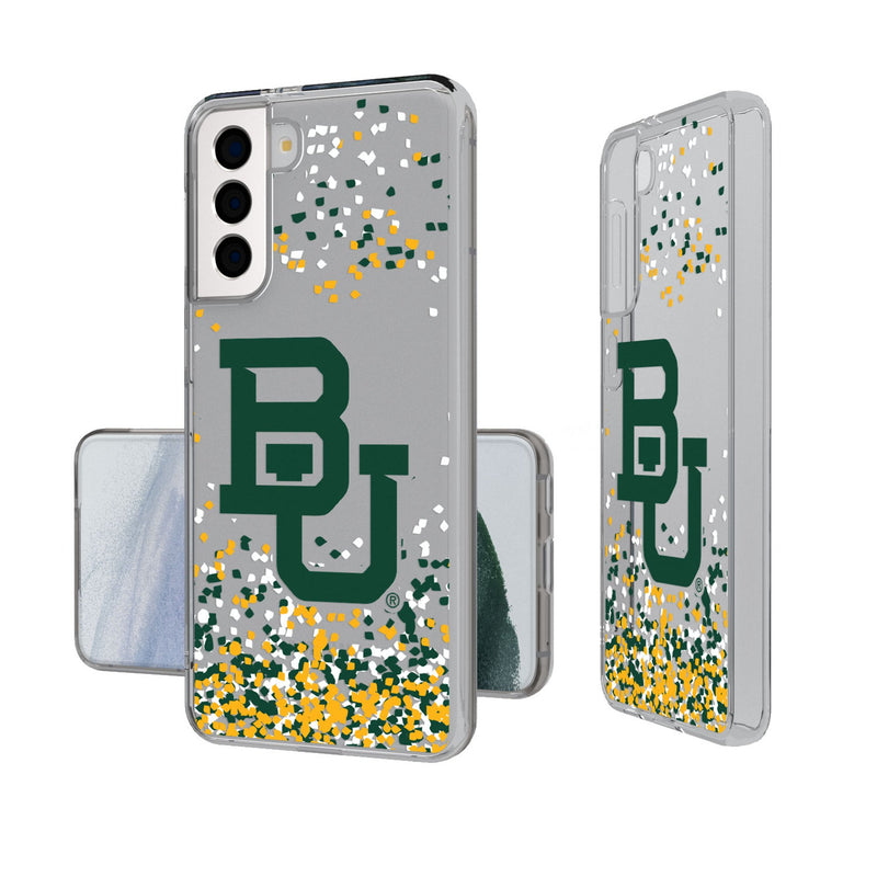 Baylor University Bears Confetti Galaxy Clear Phone Case