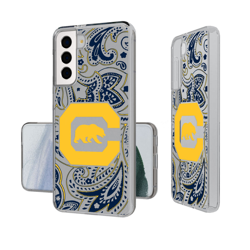 University of California Berkeley Golden Bears Paisley Galaxy Clear Phone Case