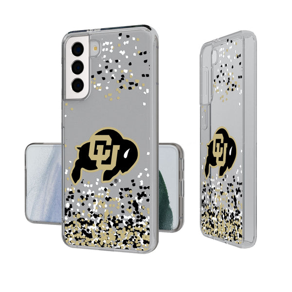 University of Colorado Buffaloes Confetti Galaxy Clear Phone Case