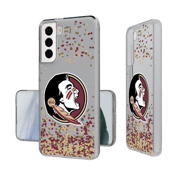 Florida State University Seminoles Confetti Galaxy Clear Phone Case