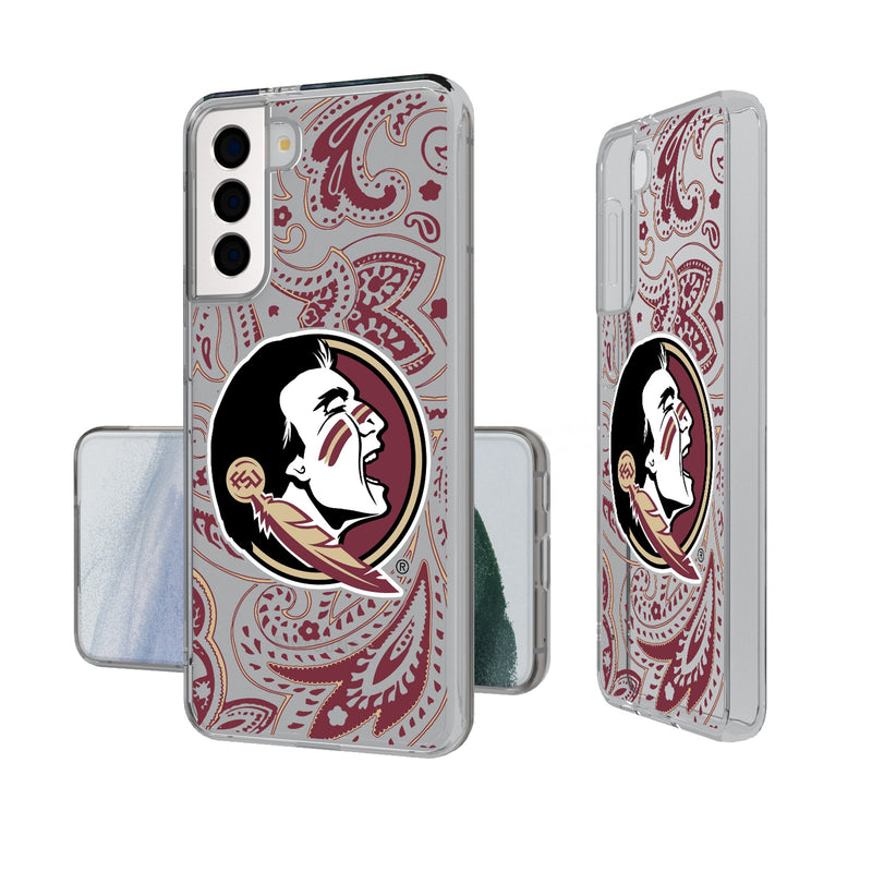 Florida State University Seminoles Paisley Galaxy Clear Phone Case