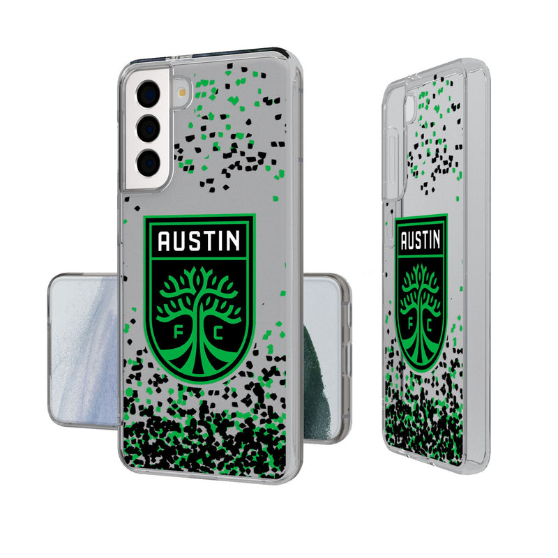 Austin FC  Confetti Galaxy Clear Phone Case