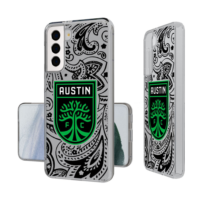 Austin FC  Paisley Galaxy Clear Phone Case