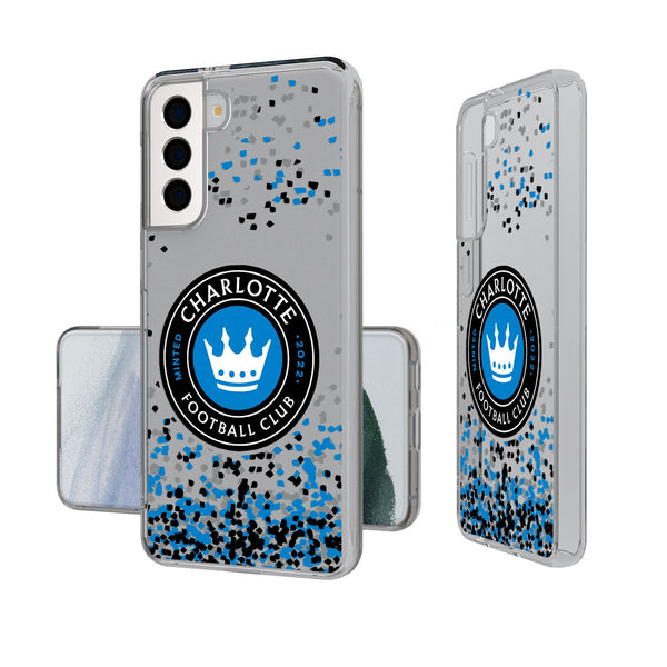 Charlotte FC  Confetti Galaxy Clear Phone Case