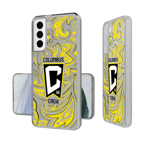 Columbus Crew  Paisley Galaxy Clear Phone Case