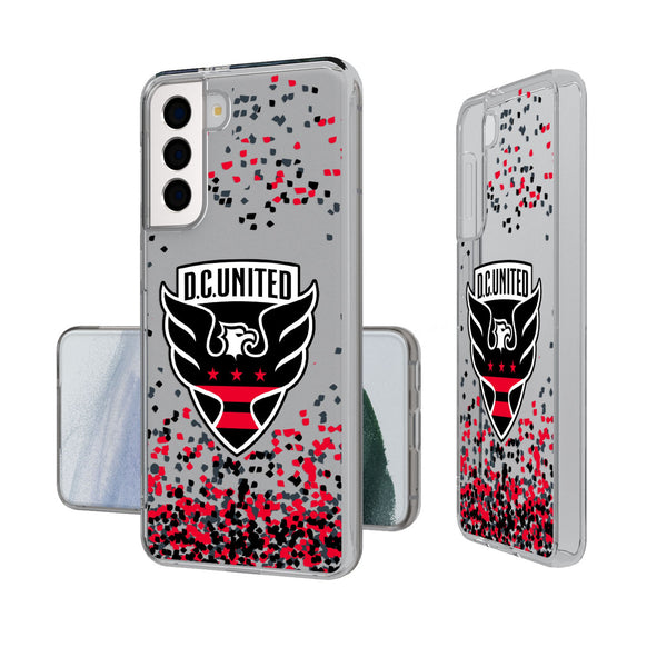 DC United  Confetti Galaxy Clear Phone Case