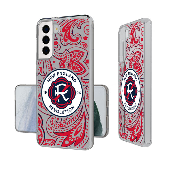 New England Revolution  Paisley Galaxy Clear Phone Case