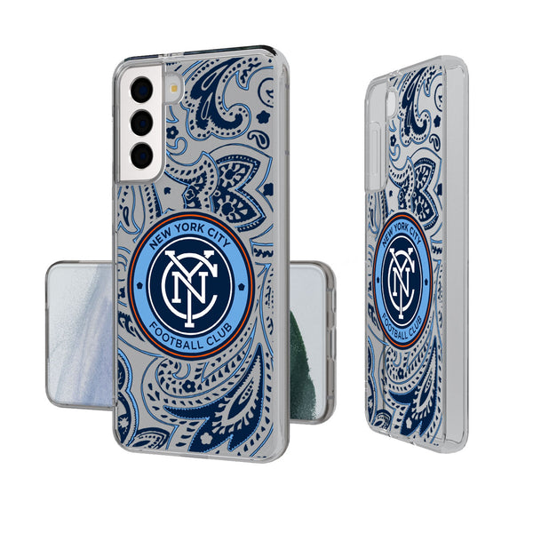 New York City FC  Paisley Galaxy Clear Phone Case