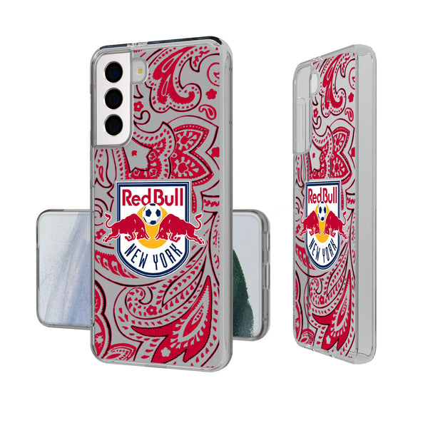 New York Red Bulls  Paisley Galaxy Clear Phone Case