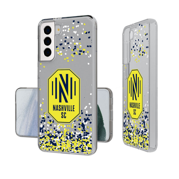 Nashville SC  Confetti Galaxy Clear Phone Case