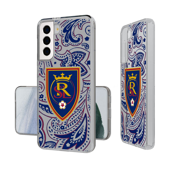 Real Salt Lake   Paisley Galaxy Clear Phone Case