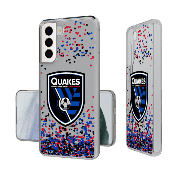 San Jose Earthquakes   Confetti Galaxy Clear Phone Case