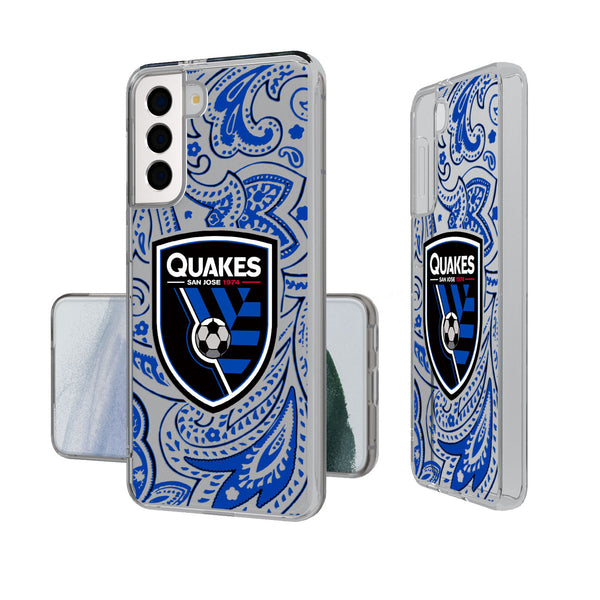 San Jose Earthquakes   Paisley Galaxy Clear Phone Case