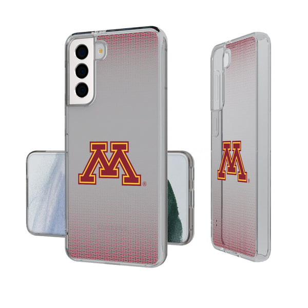 University of Minnesota Golden Gophers Linen Galaxy Clear Phone Case