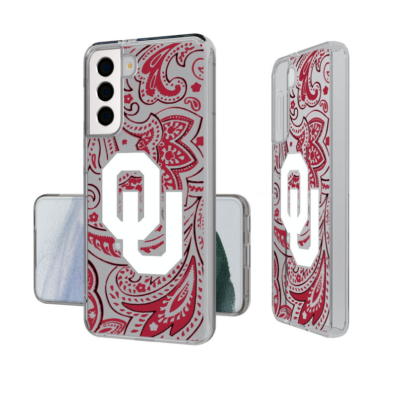 University of Oklahoma Sooners Paisley Galaxy Clear Phone Case