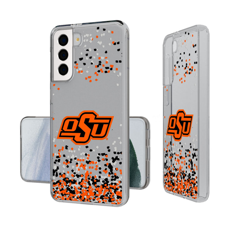 Oklahoma State University Cowboys Confetti Galaxy Clear Phone Case