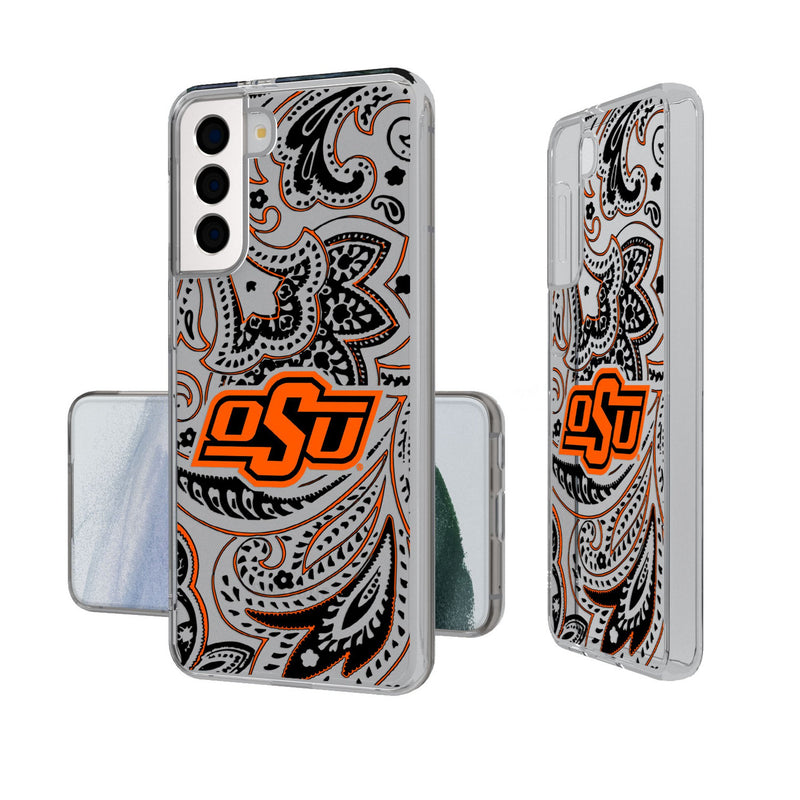 Oklahoma State University Cowboys Paisley Galaxy Clear Phone Case