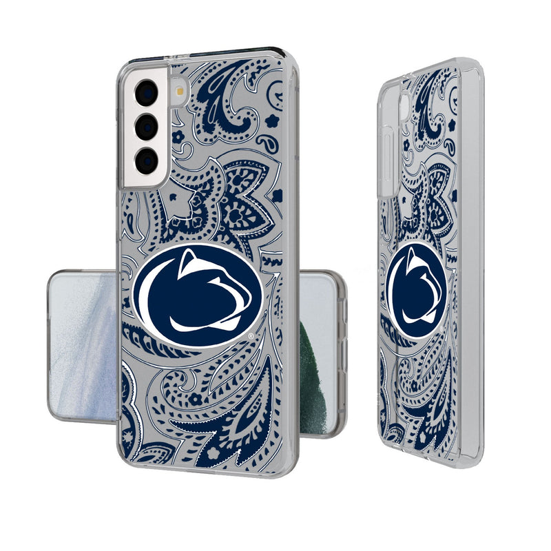 Pennsylvania State University Nittany Lions Paisley Galaxy Clear Phone Case