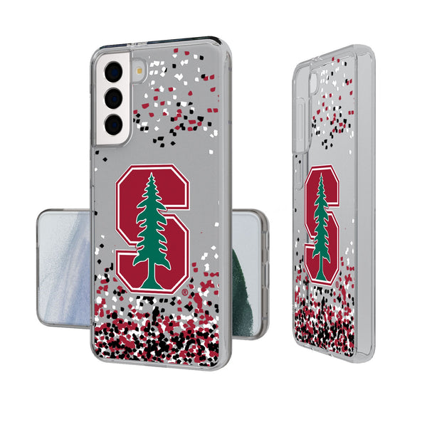 Stanford University Cardinal Confetti Galaxy Clear Phone Case