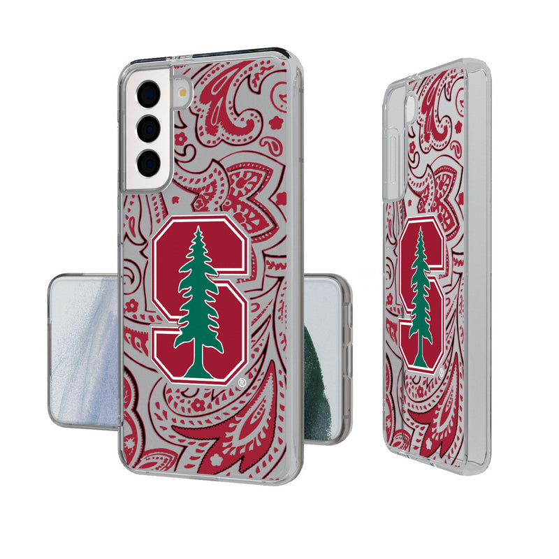 Stanford University Cardinal Paisley Galaxy Clear Phone Case