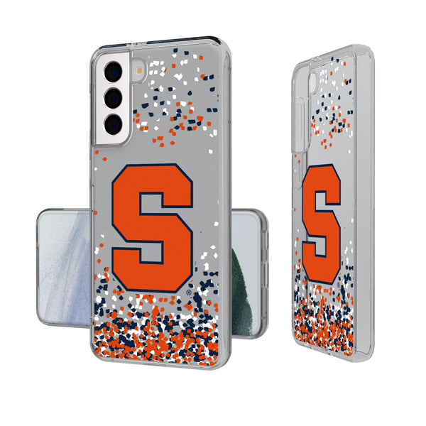 Syracuse University Orange Confetti Galaxy Clear Phone Case