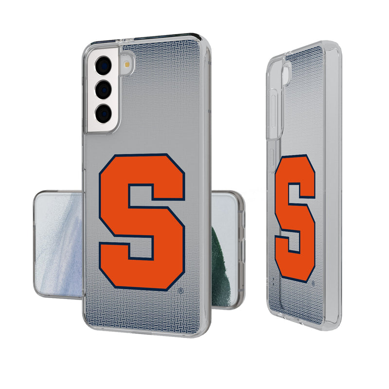 Syracuse University Orange Linen Galaxy Clear Phone Case