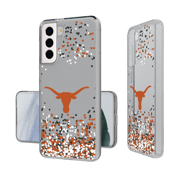 University of Texas Longhorns Confetti Galaxy Clear Phone Case