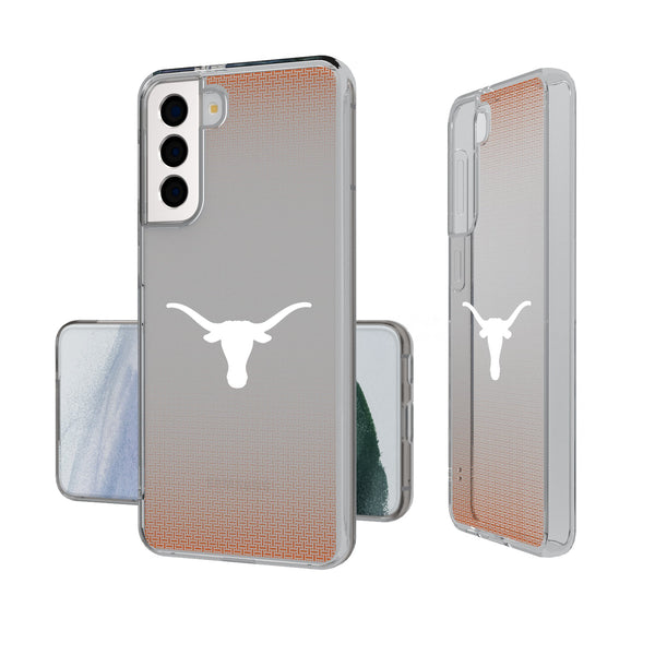 University of Texas Longhorns Linen Galaxy Clear Phone Case