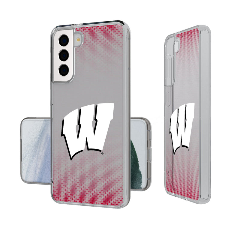 University of Wisconsin Badgers Linen Galaxy Clear Phone Case