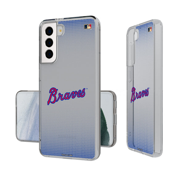 Atlanta Braves Home 2012 - Cooperstown Collection Linen Galaxy Clear Phone Case