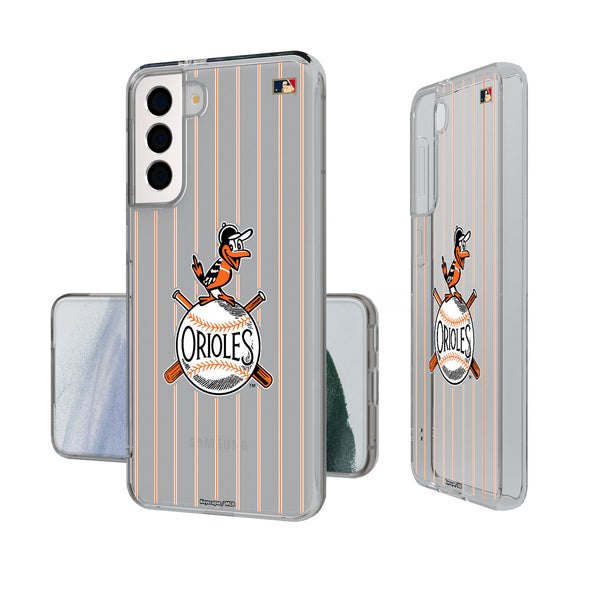 Baltimore Orioles 1954-1963 - Cooperstown Collection Pinstripe Galaxy Clear Phone Case