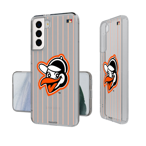 Baltimore Orioles 1955 - Cooperstown Collection Pinstripe Galaxy Clear Phone Case