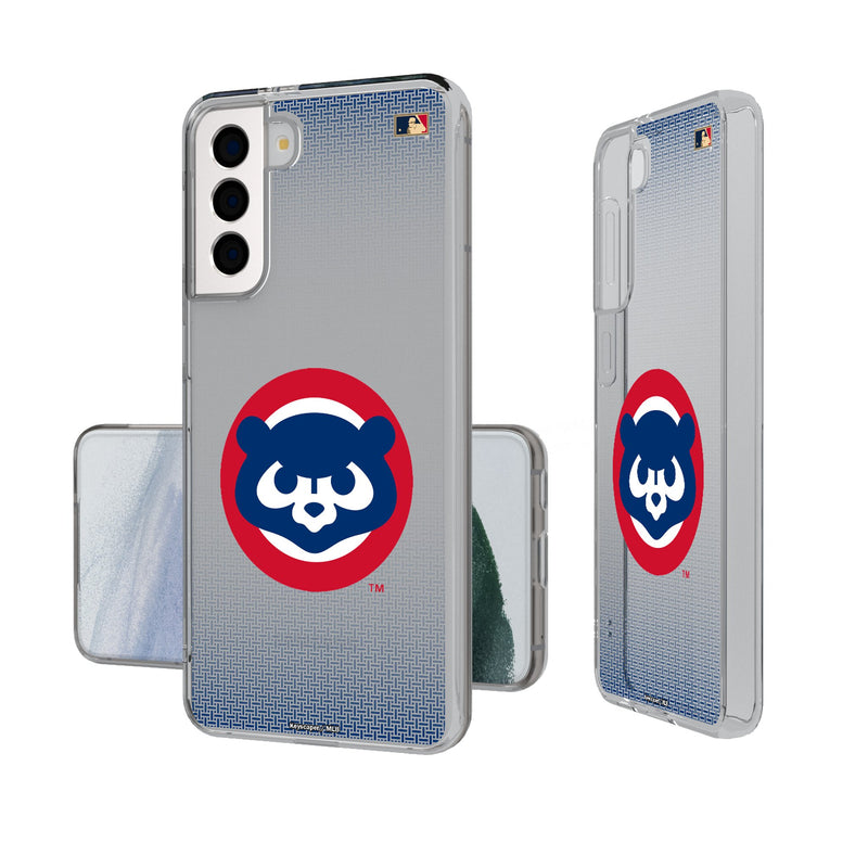 Chicago Cubs Home 1979-1993 - Cooperstown Collection Linen Galaxy Clear Phone Case