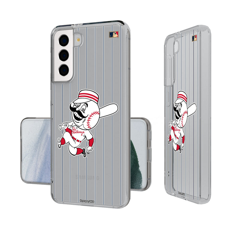 Cincinnati Reds 1953-1967 - Cooperstown Collection Pinstripe Galaxy Clear Phone Case