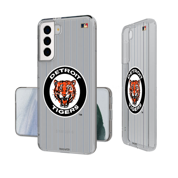 Detroit Tigers 1961-1963 - Cooperstown Collection Pinstripe Galaxy Clear Phone Case