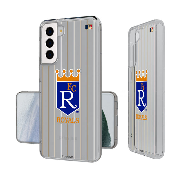 Kansas City Royals 1969-1978 - Cooperstown Collection Pinstripe Galaxy Clear Phone Case