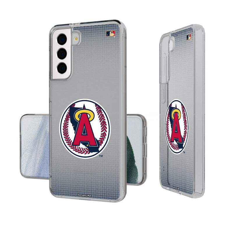 LA Angels 1986-1992 - Cooperstown Collection Linen Galaxy Clear Phone Case