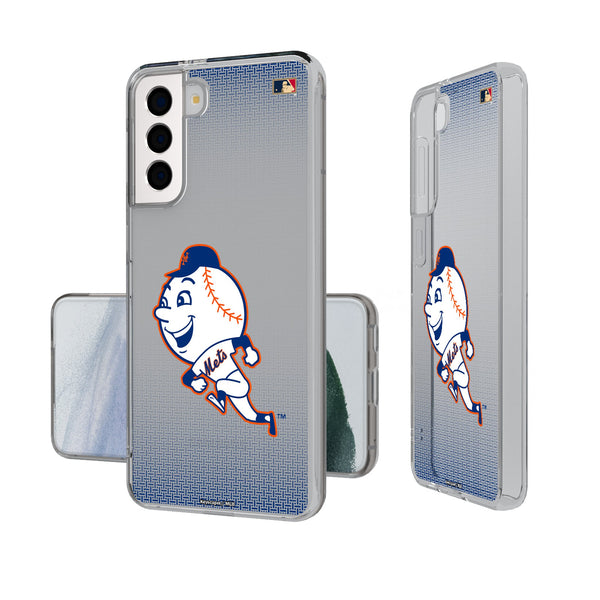 New York Mets 2014 - Cooperstown Collection Linen Galaxy Clear Phone Case