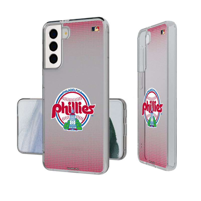 Philadelphia Phillies 1984-1991 - Cooperstown Collection Linen Galaxy Clear Phone Case