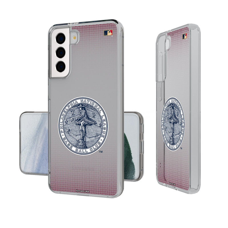 Philadelphia Phillies 1915-1943 - Cooperstown Collection Linen Galaxy Clear Phone Case