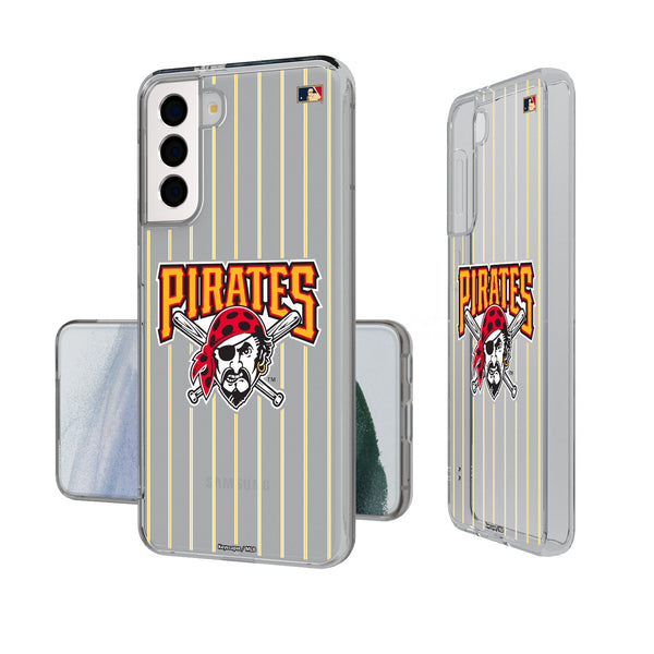 Pittsburgh Pirates 1997-2013 - Cooperstown Collection Pinstripe Galaxy Clear Phone Case