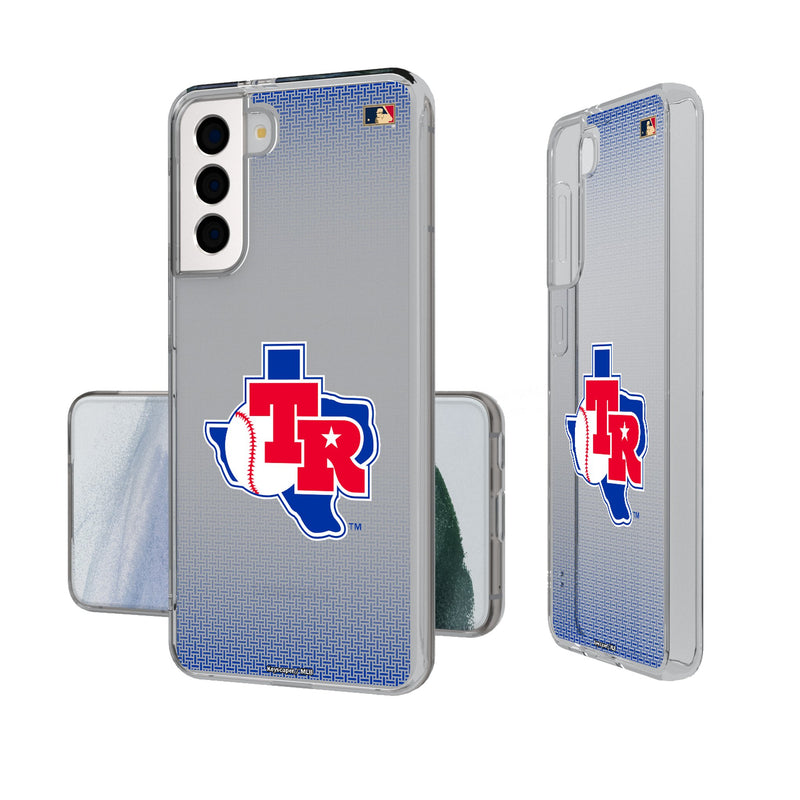 Texas Rangers 1981-1983 - Cooperstown Collection Linen Galaxy Clear Phone Case