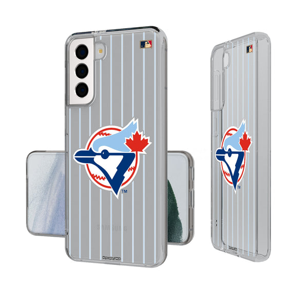 Toronto Blue Jays 1977-1988 - Cooperstown Collection Pinstripe Galaxy Clear Phone Case