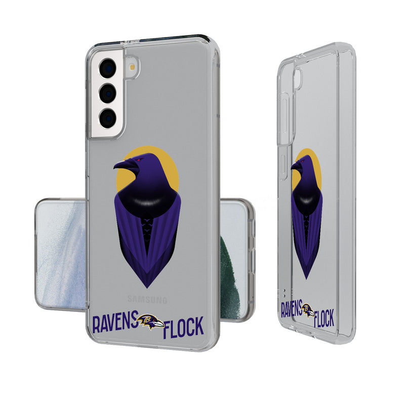 Baltimore Ravens 2024 Illustrated Limited Edition Galaxy Clear Phone Case