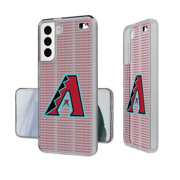 Arizona Diamondbacks Text Backdrop Galaxy Clear Phone Case