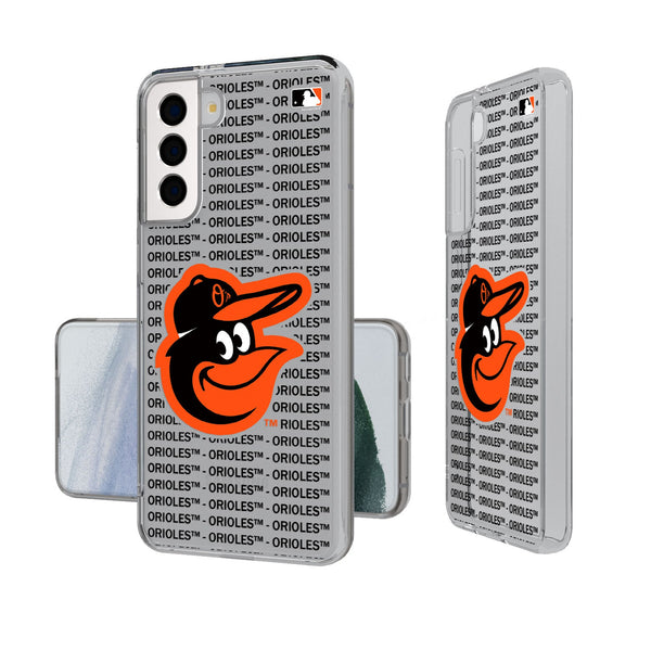 Baltimore Orioles Text Backdrop Galaxy Clear Phone Case