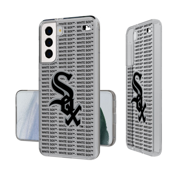 Chicago White Sox Text Backdrop Galaxy Clear Phone Case